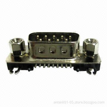 Slim D-sub Connector, 9-pin Right Angle with Maximum 2.5A Current Rating